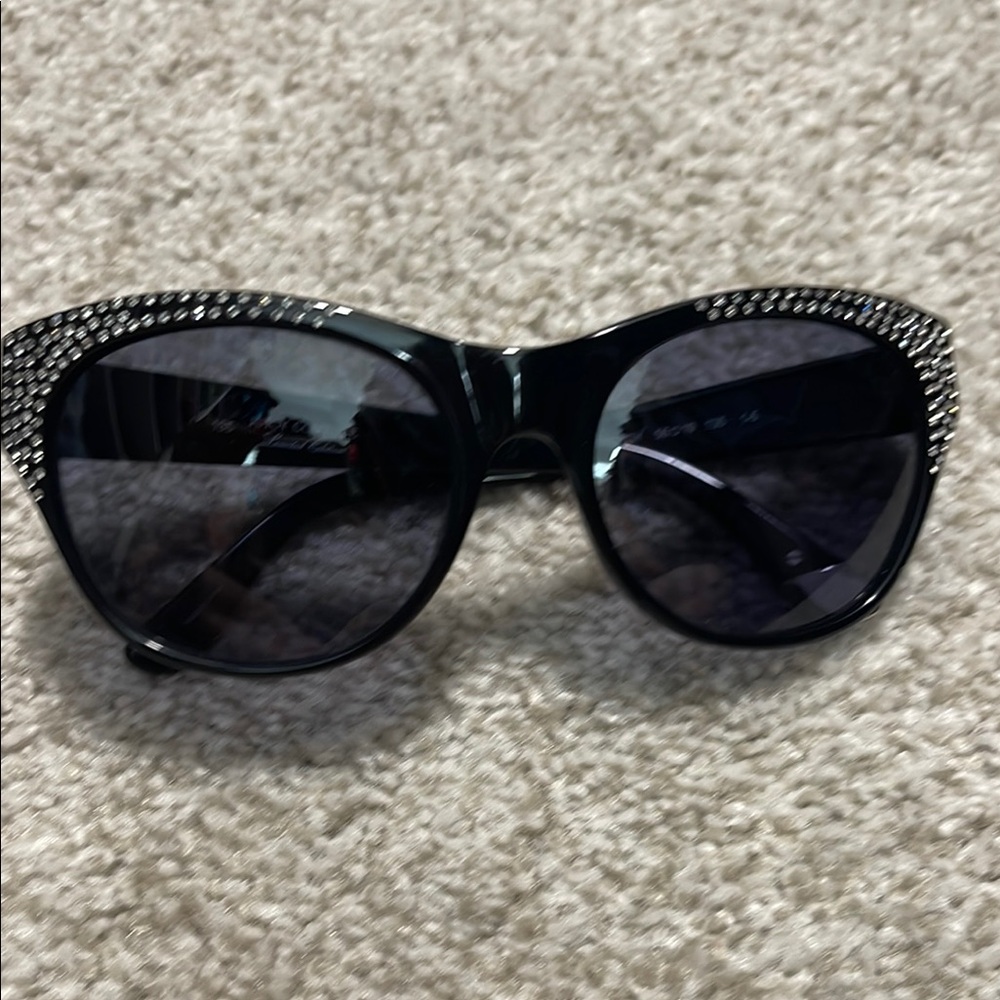 Juicy Couture Black Cat-Eye Rhinestone Sunglasses